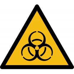 Autocollant vinyl - Danger risque biologique - L.200mm x H.200mm